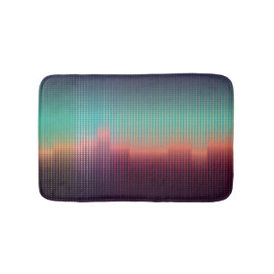 Digitale urbane Landschaft, bunte Plätze. Badematte