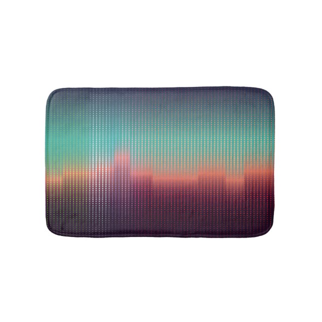 Digitale urbane Landschaft, bunte Plätze. Badematte (Vorderseite)