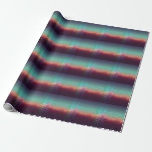 Digitale urbane Landschaft, bunte Plätze. Geschenkpapier
