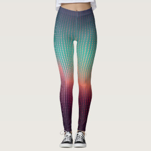 Digitale urbane Landschaft, bunte Plätze. Leggings