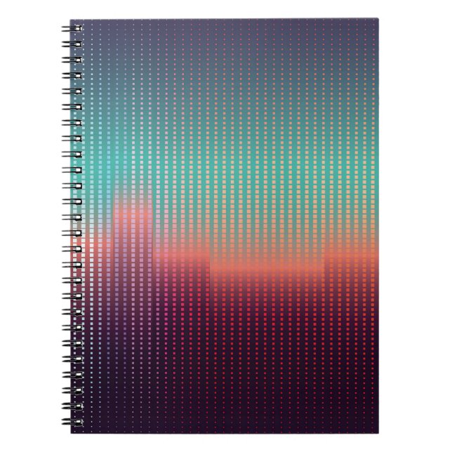 Digitale urbane Landschaft, bunte Plätze. Notizblock (Vorderseite)