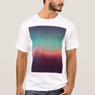 Digitale urbane Landschaft, bunte Plätze. T-Shirt