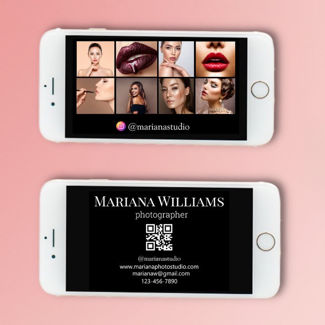 Digitale Visitenkarte 8 Fotos ql schwarze Karte (Von Creator hochgeladen)