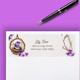 Digitale Wasserfarbe Delikatesse Blaue Vogelart im