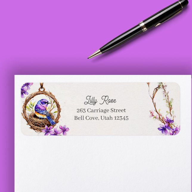 Digitale Wasserfarbe Delikatesse Blaue Vogelart im (Von Creator hochgeladen)