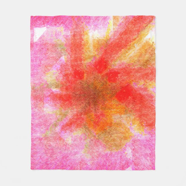 Digitaler abstrakter Hintergrund mit Pinselstrich Fleecedecke (Vorderseite)