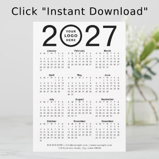Digitaler benutzerdefinierter Kalender 2027 mit Lo Einladung
