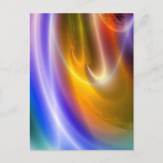 Digitaler Computer Abstrakt Postkarte (Vorderseite)