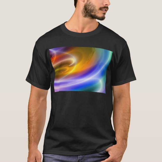 Digitaler Computer Abstrakt T-Shirt (Vorderseite)