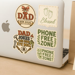 Digitaler Detox-Naturetikaufkleber ziehen und verb Aufkleber