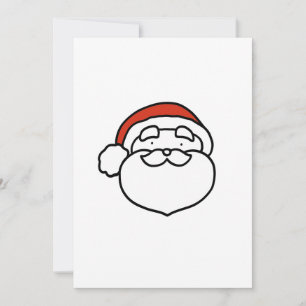 Digitaler Download Weihnachtsmann mit roter Mütze Feiertagskarte
