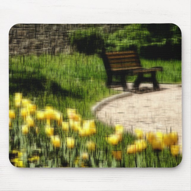 Digitaler Effekt des Gartenstils "Eindruck" Mousepad (Vorne)