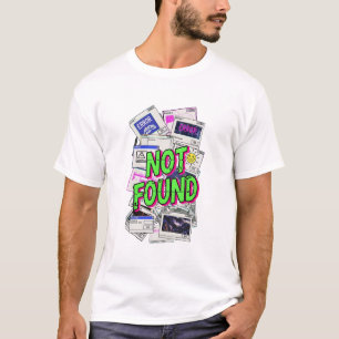 Digitaler Fehler-Popup-Glitch-Art Nicht Gefunden T-Shirt