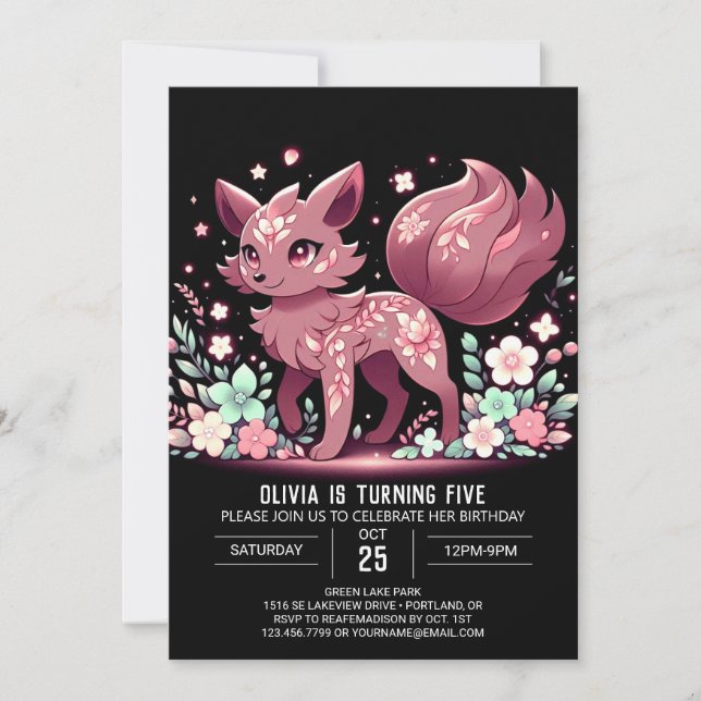 Digitaler Geburtstag des modernen benutzerdefinier Einladung (Vorderseite)