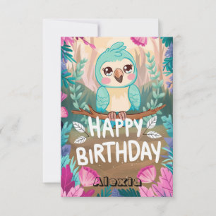 Digitaler Geburtstag des verzauberten Magic Parrot Karte