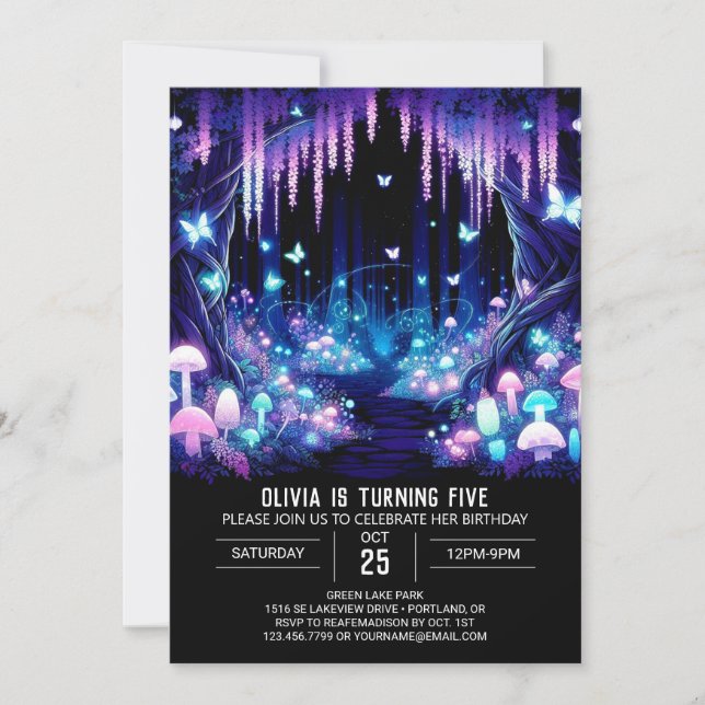 Digitaler Geburtstag von Kleinem Nutzholz Einladung (Vorderseite)