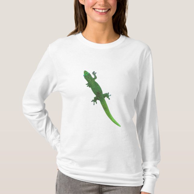 Digitaler Gecko zum Shirt der Frauen (Vorderseite)
