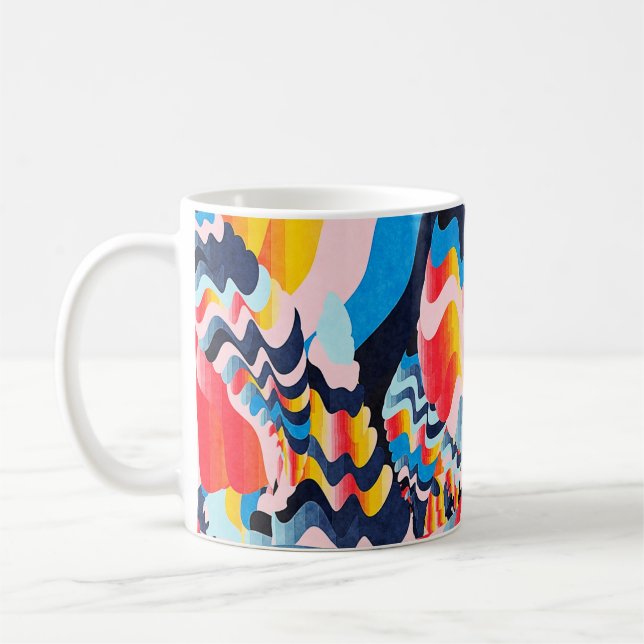 digitaler Glitterkunst-Hintergrund Kaffeetasse (Links)