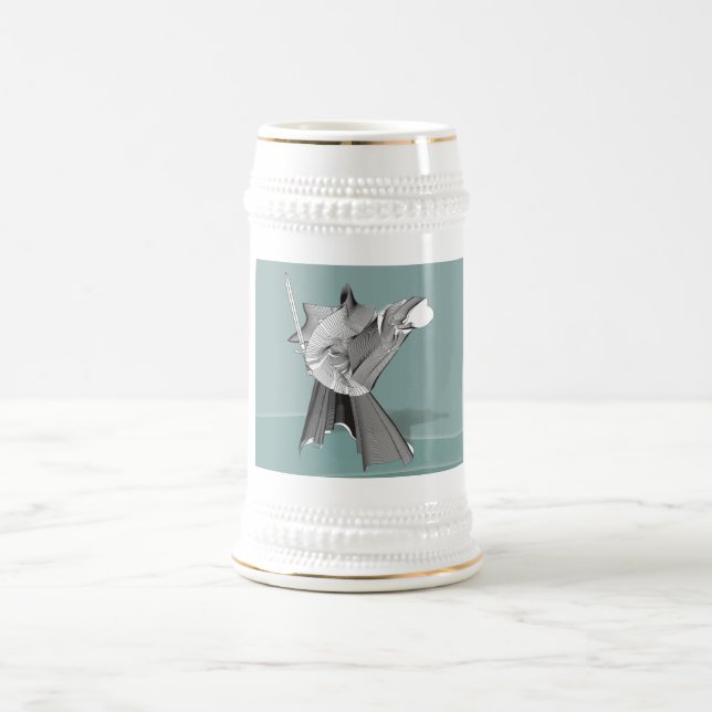 Digitaler Krieger Bierglas (Mittel)