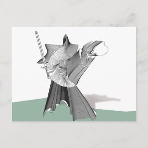 Digitaler Krieger Postkarte