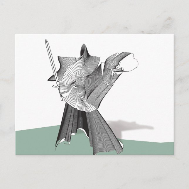Digitaler Krieger Postkarte (Vorderseite)