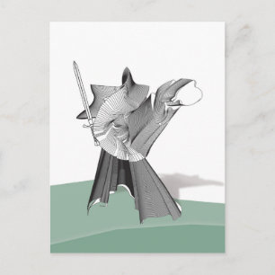 Digitaler Krieger Postkarte