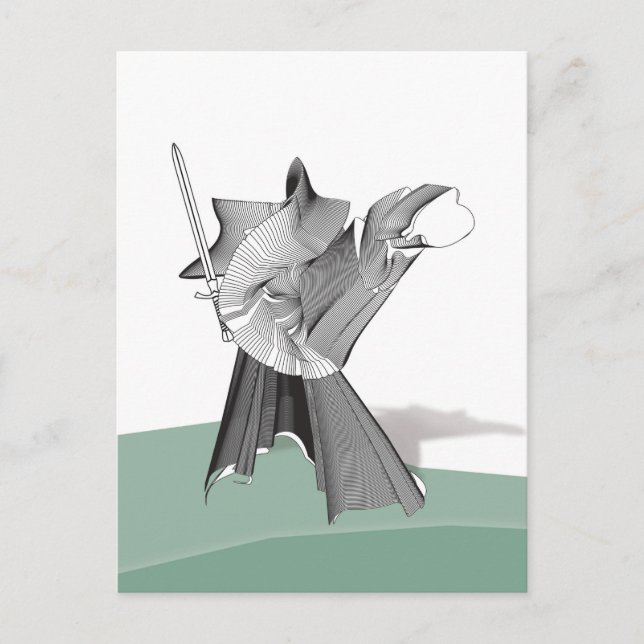 Digitaler Krieger Postkarte (Vorderseite)
