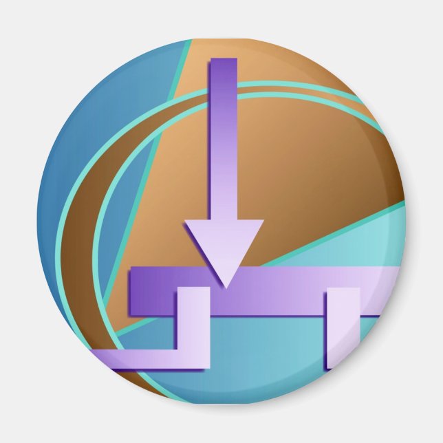 Digitaler Kunstdruck "Schaltplan" Magnet (Vorne)