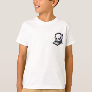 Digitaler Künstler Panda Zeichnen Kinder T-Shirt