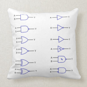 Digitaler Logic functions electronics Kissen