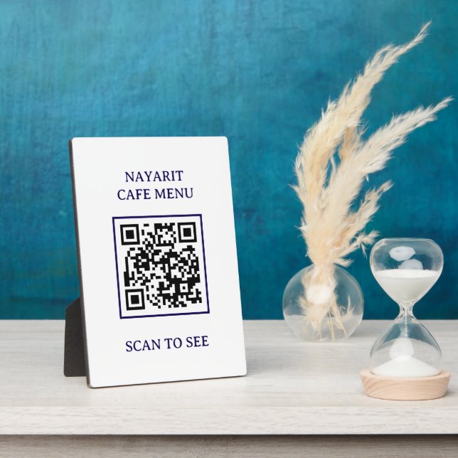 Digitaler Menütemplate mit QR-Code Fotoplatte (Seite)
