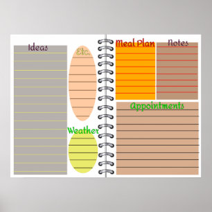 Digitaler Planer Vorlage Poster