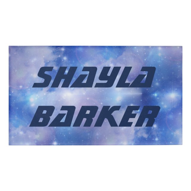 Digitaler Realismus - BLUE UNIVERSITÄT + Ihr Name Namenschild (Vorderseite)