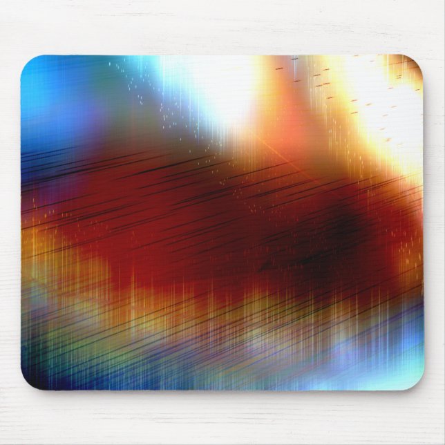 Digitaler Regen über auffällig farbenfroh gepunkte Mousepad (Vorne)