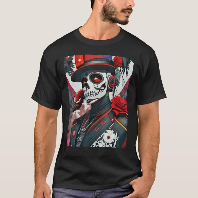 Digitaler Schädelsoldat T-Shirt (Vorderseite)