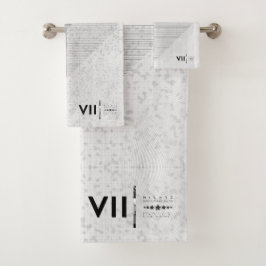 Digitaler Schnee Badhandtuch Set