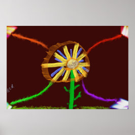 Digitaler Sonnenblumenposter Poster