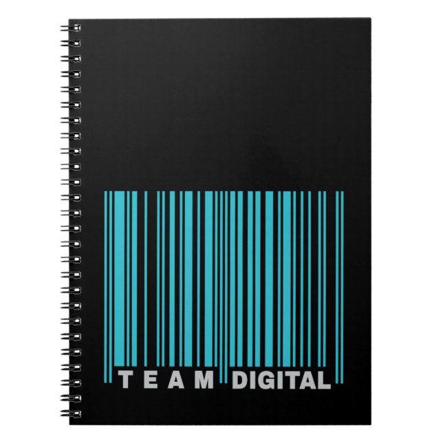 Digitaler Strichcode für Nerd Notizblock (Vorderseite)