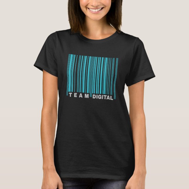 Digitaler Strichcode für Nerd T-Shirt (Vorderseite)