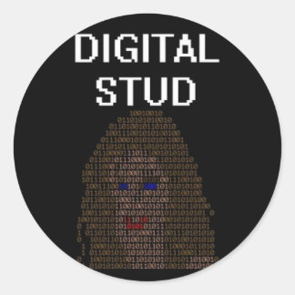 Digitaler Stuhl Runder Aufkleber