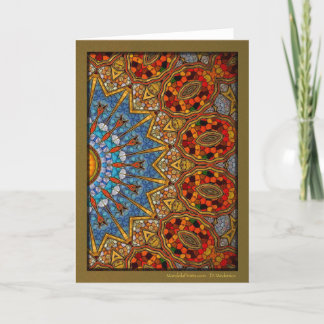 Digitaler Teich Mandala Feiertagskarte