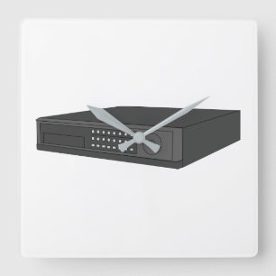 Digitaler Videorekorder Quadratische Wanduhr