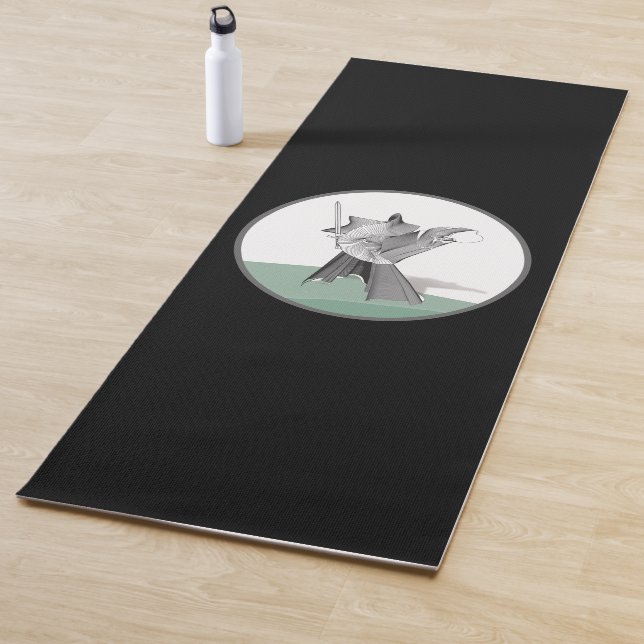 Digitaler Warrior - Benutzerdefinierte Hintergrund Yogamatte (Beispiel)