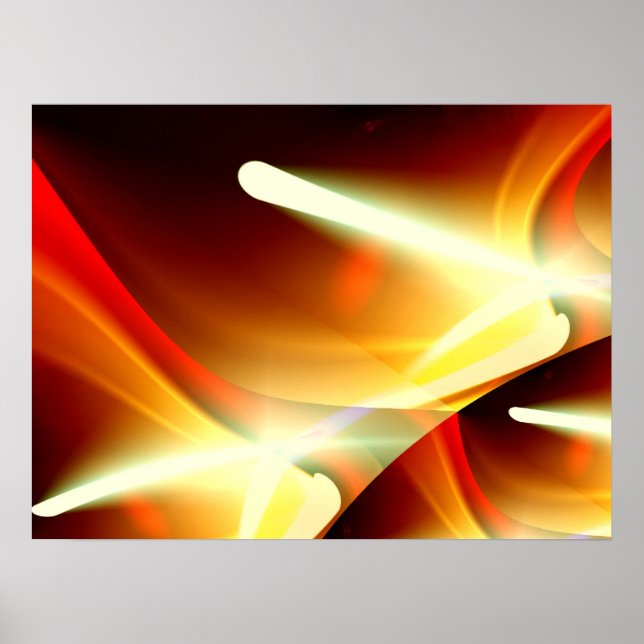 Digitales Abstrakt - Computerkunst modern Poster (Vorne)