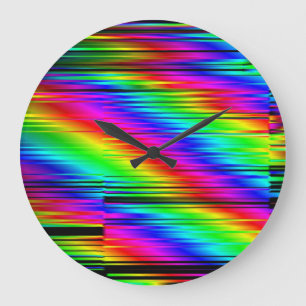 Digitales Abstrakte: Multicolor Graphic Design. Große Wanduhr