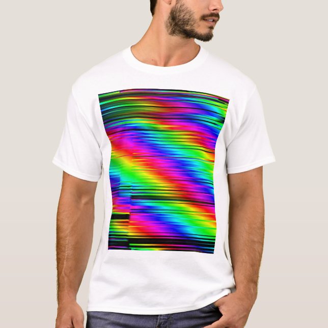 Digitales Abstrakte: Multicolor Graphic Design. T-Shirt (Vorderseite)