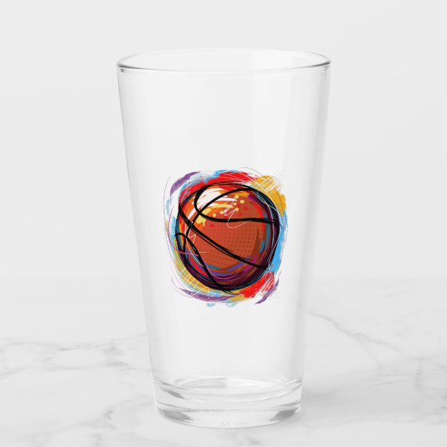 Digitales Basketballdesign Glas (Vorderseite)