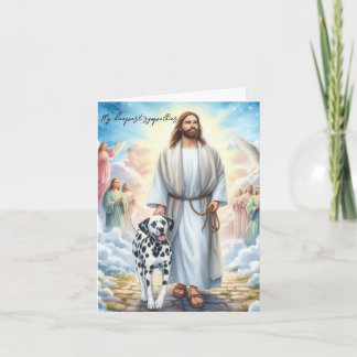 Digitales Beileid für den Hund Loss Jesus mit der Karte