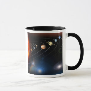 Digitales Bild unseres Sonnensystems Tasse