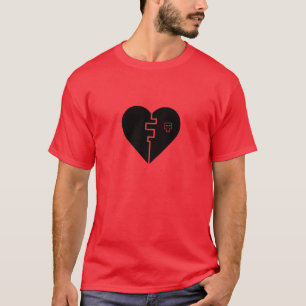 digitales defektes Herz T-Shirt